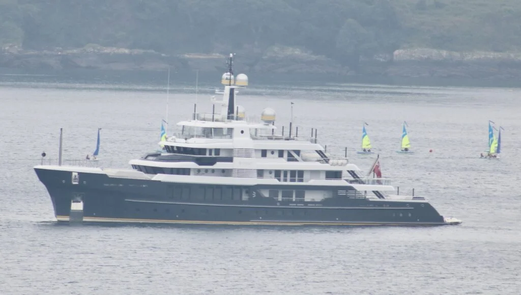 superyacht in plymouth