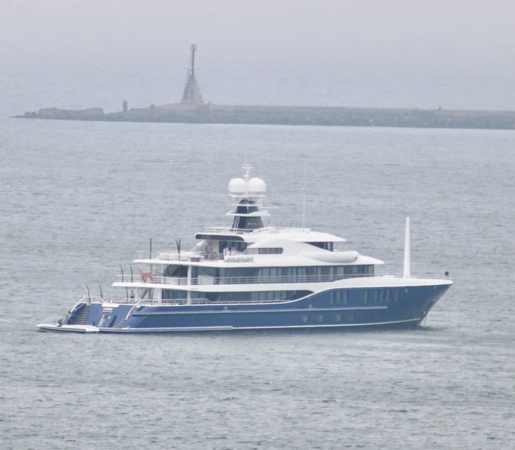 superyacht in plymouth