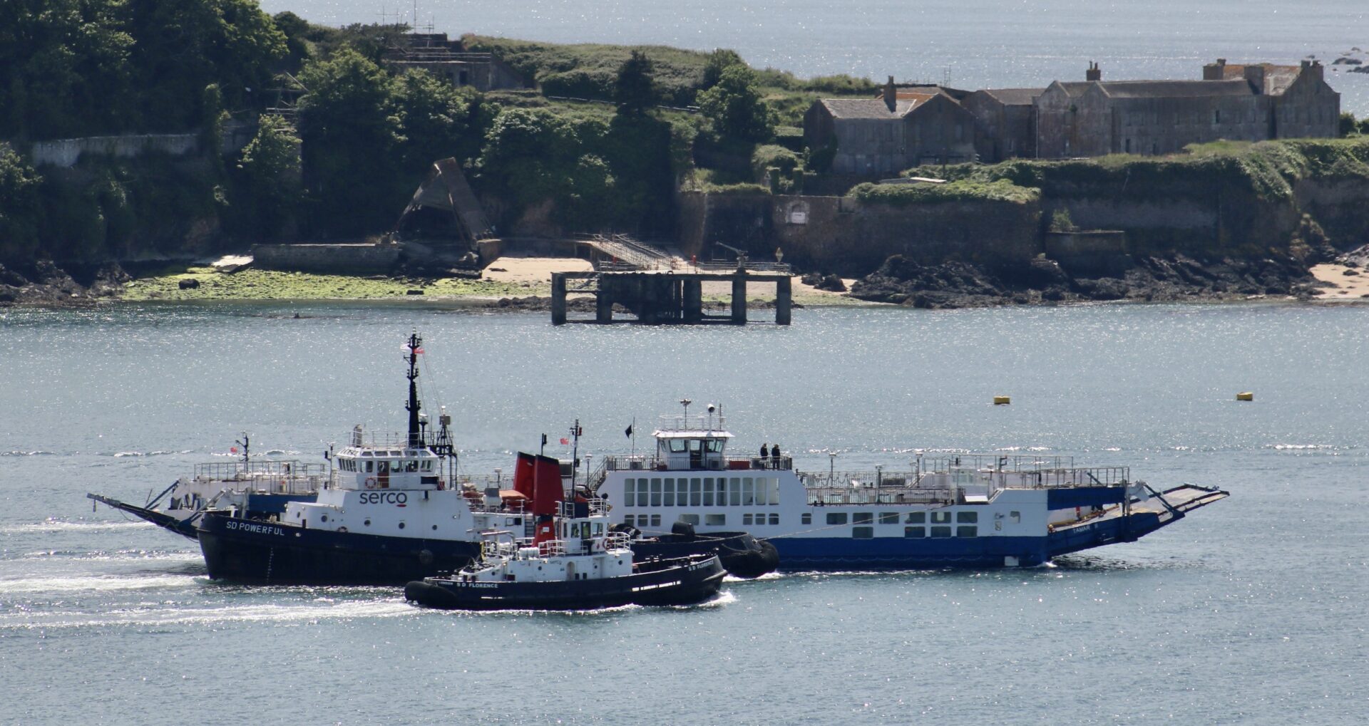TORPOINT CHAIN FERRY RETURNS FROM REFIT